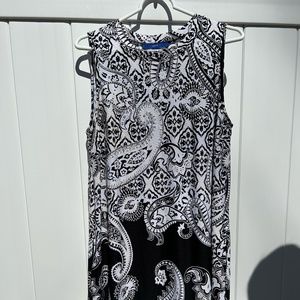 Apt. 9 Black and White Sleeveless Shift Dress